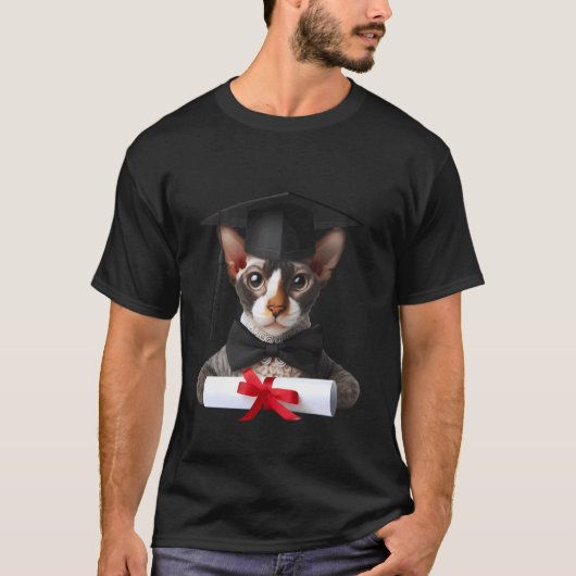 コーニッシュレックスの卒業式の帽子 卒業生 D Tシャツ (正面)