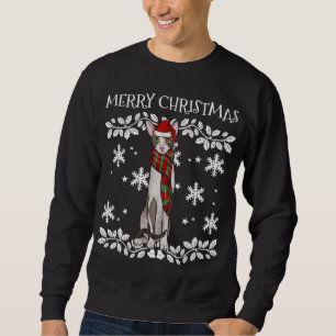 コーニッシュレックス猫のクリスマスオーナメント Xmas サンタ スウェットシャツ