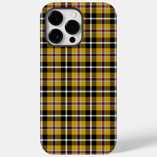 コーニッシュ民族のタータン・イエロー・ブラック・チェック Case-Mate iPhoneケース (裏面)