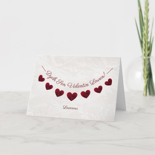 コーニッシュ言語バレンタインデーのカード カード (正面)