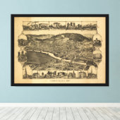 コーニングニューヨーク(1882) キャンバスプリント (インサイチュ (ウッドフロア))