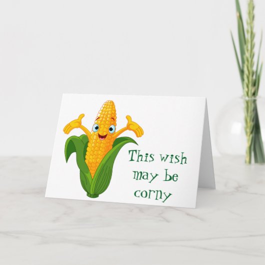 ***コーニー***しかしおもしろい誕生日が私の友人に願う カード (正面)