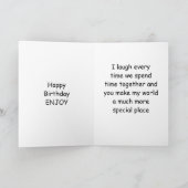 「コーニー・誕生日は私のコーニー・フレンドに願っている」 カード (内部)