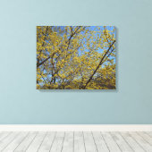 コーネリアンさくらんぼドッグウッド&ブルースカイフローラ キャンバスプリント (インサイチュ (ウッドフロア))