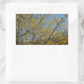 コーネリアンさくらんぼドッグウッド&ブルースカイフローラ 長方形シール (バッグ)