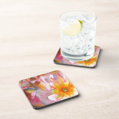 コーネリア パステルピンク ローズ 水彩画アート コースター (右側)