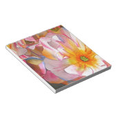 コーネリア パステルピンク ローズ 水彩画アート ノートパッド (アングル)