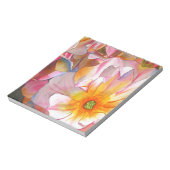 コーネリア パステルピンク ローズ 水彩画アート ノートパッド (回転)