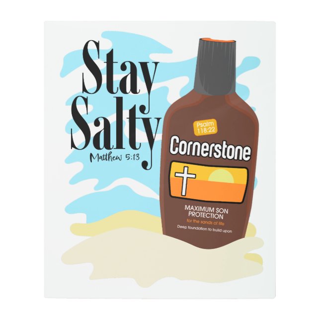 コーネルストーンビーチ沿岸感動的 メタルプリント (正面)