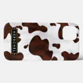 コーハイドフェイク西革斑パーソナライズされた点 Case-Mate iPhoneケース (裏面 (横))