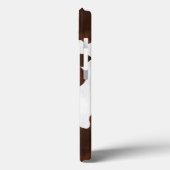 コーハイドフェイク西革斑パーソナライズされた点 Case-Mate iPhoneケース (裏面 / 左)