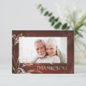 コーバ ゴールド フラワー アニバーサリー サンクス フォト カード (スタンド正面)