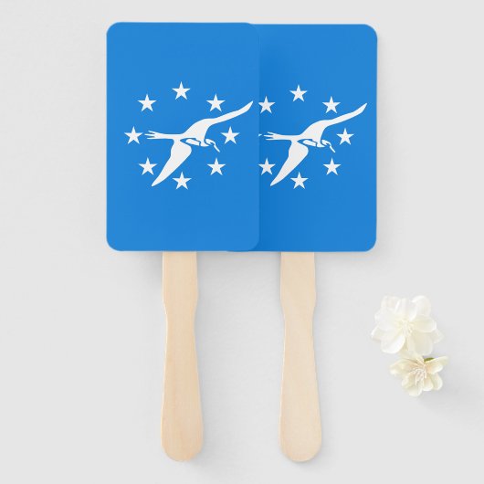 コーパスクリスティの旗を持つハンドファンのセット ハンドファン (正面&裏面)