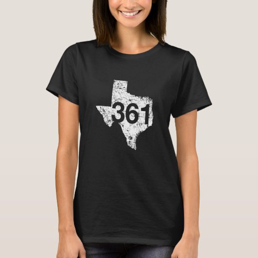 コーパスクリスティエリアコード361シャツ、テキサス州お土産 Tシャツ (正面)