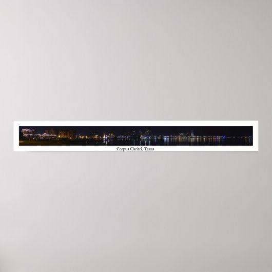 コーパスクリスティスカイラインのパノラマ ポスター (正面)