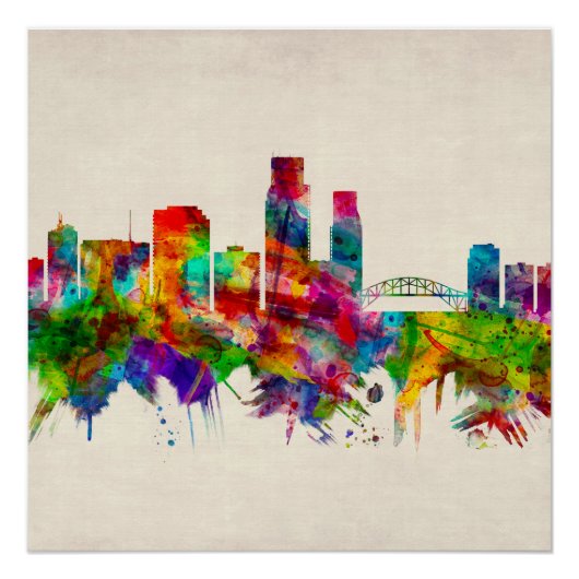 コーパスクリスティテキサス州スカイライン ポスター (正面)