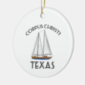 コーパスクリスティテキサス州セーリング セラミックオーナメント (左)