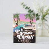 コーパスクリスティテキサス州バケーションポスター ポストカード (スタンド正面)
