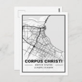 コーパスクリスティテキサス州USA旅行市地図ポスター ポストカード (正面/裏面)