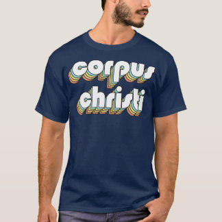 コーパスクリスティレトロレインボータイポグラフィフェードスタイル Tシャツ
