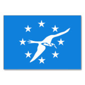 コーパスクリスティ国旗と愛国的なテーブルカード テーブルナンバー (裏面)