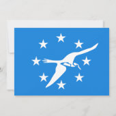 コーパスクリスティ国旗と赤ちゃんシャワー招待状 招待状 (裏面)