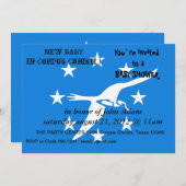 コーパスクリスティ国旗と赤ちゃんシャワー招待状 招待状 (正面/裏面)