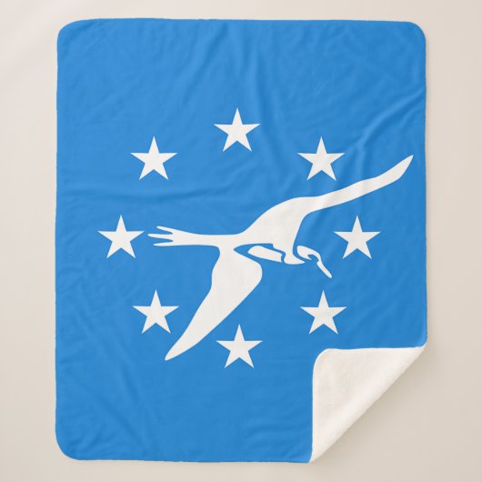 コーパスクリスティ国旗を持つシェルパ毛布 シェルパブランケット (正面)