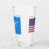 コーパスクリスティ国旗を持つ愛国的なガラスのカップ タンブラーグラス (左)