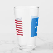 コーパスクリスティ国旗を持つ愛国的なガラスのカップ タンブラーグラス (右)