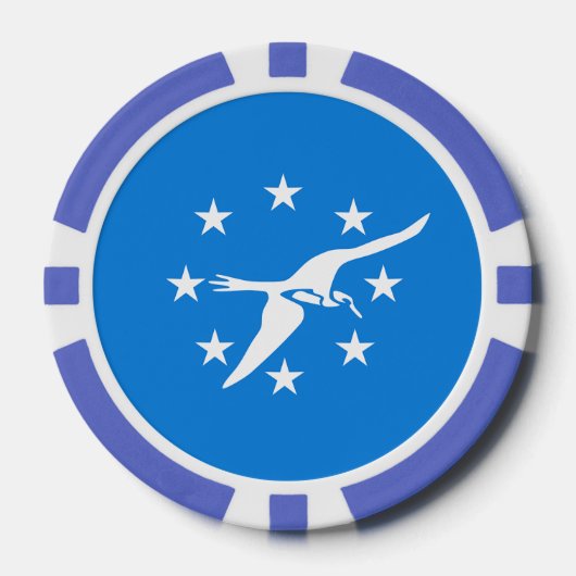 コーパスクリスティ国旗を持つ愛国的なトランプのポーカーチップ ポーカーチップ (正面)