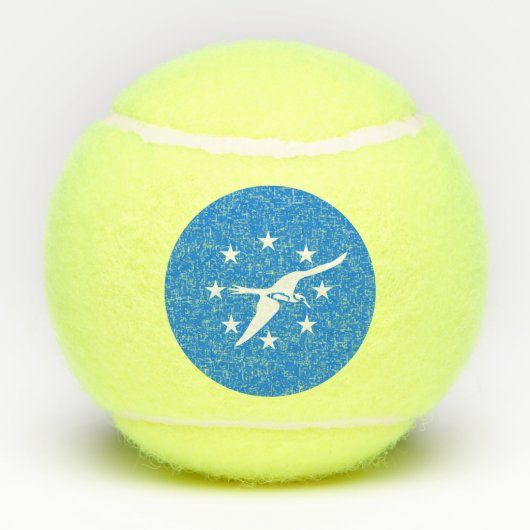 コーパスクリスティ国旗を掲げた愛国的なテニスボール テニスボール (裏面)