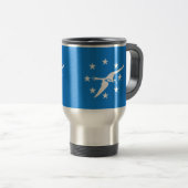 コーパスクリスティ国旗、テキサス州 トラベルマグ (正面右)