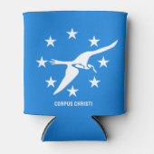 コーパスクリスティ国旗、テキサス州 缶クーラー (正面)