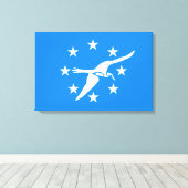 コーパスクリスティ市国旗(テキサス州) キャンバスプリント (インサイチュ (ウッドフロア))