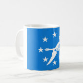 コーパスクリスティ市国旗(テキサス州) コーヒーマグカップ (正面左)