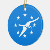 コーパスクリスティ市国旗(テキサス州) セラミックオーナメント (左)