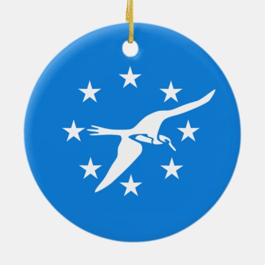 コーパスクリスティ市国旗(テキサス州) セラミックオーナメント (裏面)