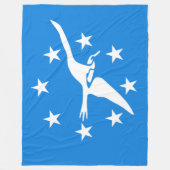 コーパスクリスティ市国旗(テキサス州) フリースブランケット (正面)