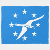 コーパスクリスティ市国旗(テキサス州) フリースブランケット (正面(横))