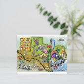 コーパスクリスティTx漫画マップ ポストカード (スタンド正面)