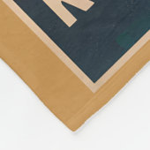 コーパンガンタイランドラベルアートヴィンテージ フリースブランケット (角)