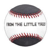 コーパーソナライズされたチチャルクボード名エッチング 野球ボール (裏面)