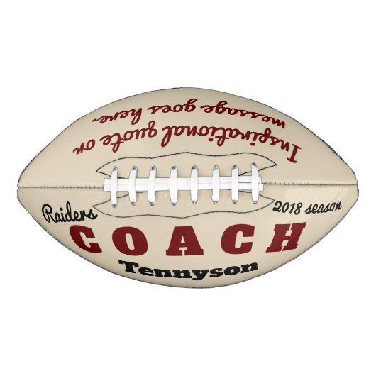 コーパーソナライズされたチ用フットボール – 感謝していお贈り物 アメリカンフットボール (正面)