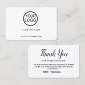 コーパーソナライズされたド付き注文サンキューカード 名刺 (正面/裏面)