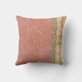 コーパーソナライズされたルガーリーエレガントバラアイボリーレース クッション (裏面)