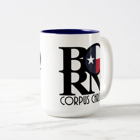 コーパ生まれスクリスティテキサス州15oz ツートーンマグカップ (正面右)
