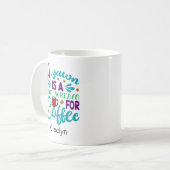 コーヒおもしろいーあくびをする コーヒーマグカップ (正面左)