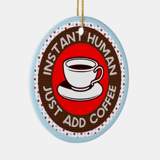 コーヒおもしろいーことわざクリスマスオーナメント セラミックオーナメント (右)