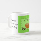 コーヒおもしろいーことわざサイズが重要 コーヒーマグカップ (正面左)